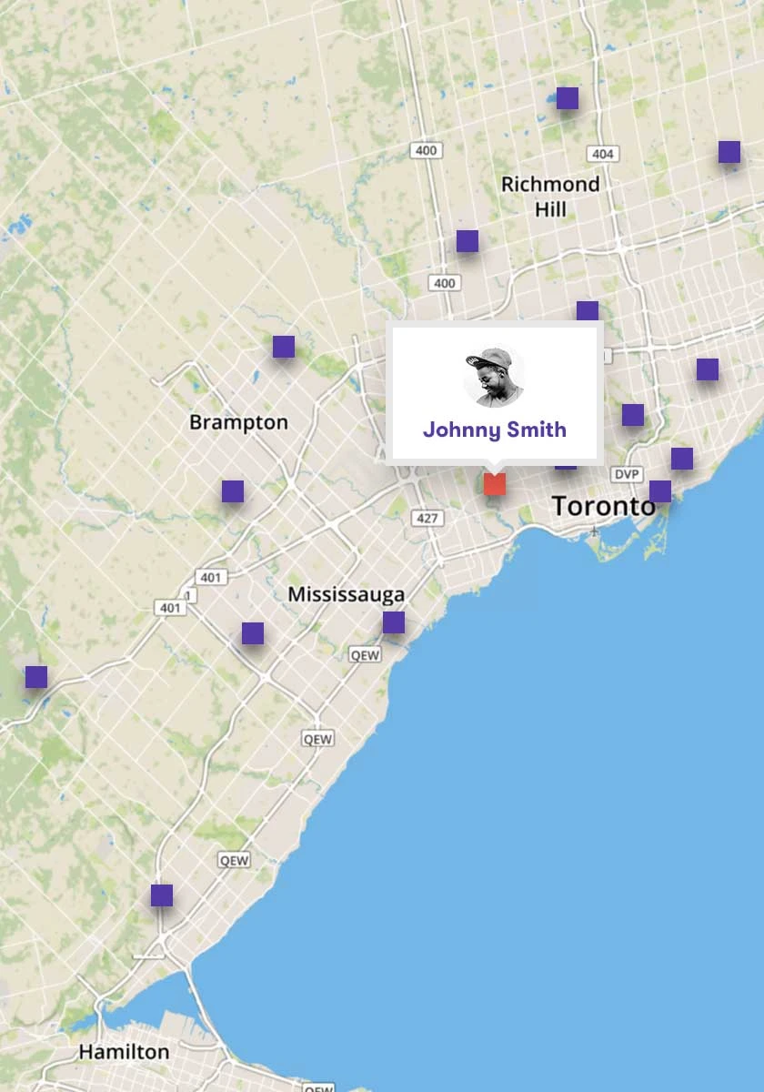 Klickjam interactive map